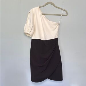 Parker Dress  Size 2 Cream One-Shoulder Cocktail Dress